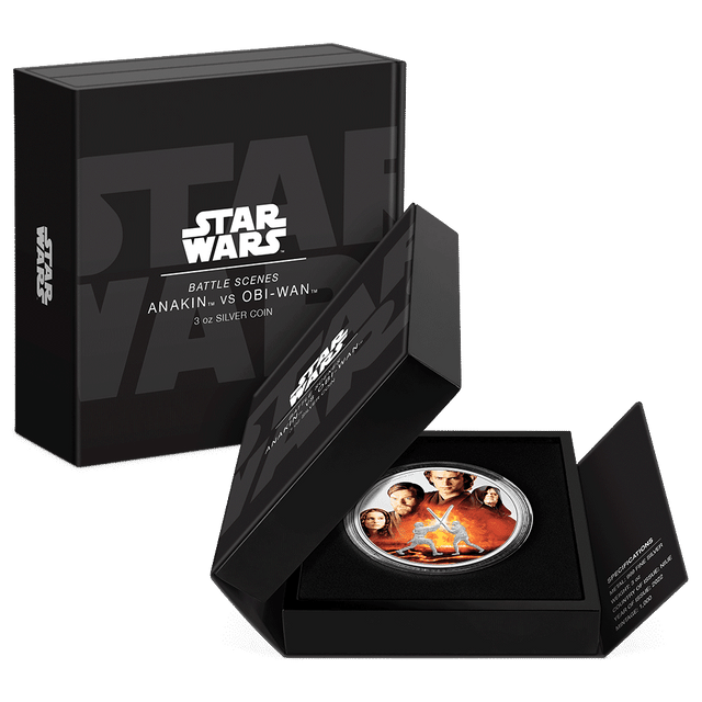 Star Wars™ Battle Scenes - Anakin vs. Obi-Wan™ 3oz Silver Coin - New Zealand Mint