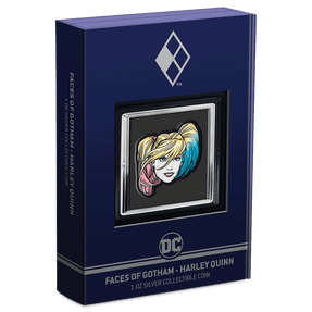 Faces of Gotham™ - HARLEY QUINN™ 1oz Silver Coin - New Zealand Mint