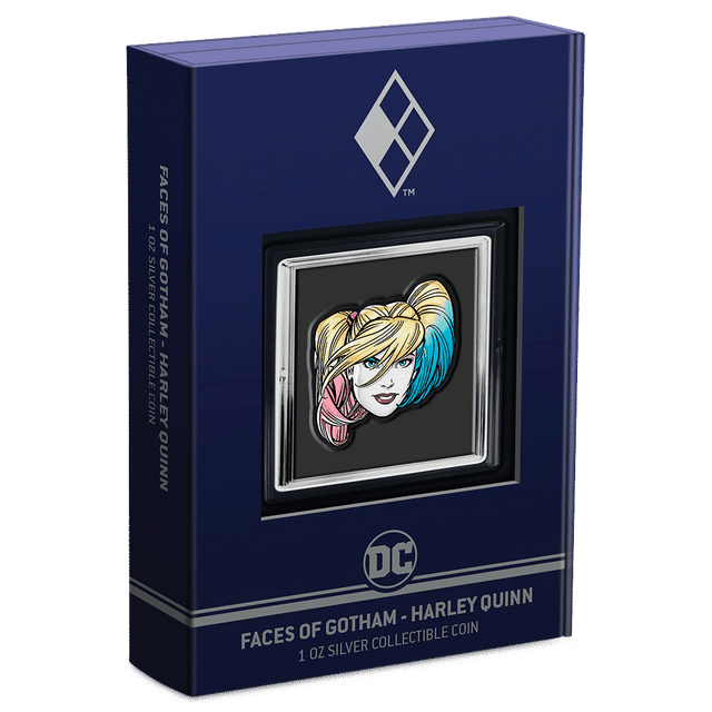 Faces of Gotham™ - HARLEY QUINN™ 1oz Silver Coin - New Zealand Mint