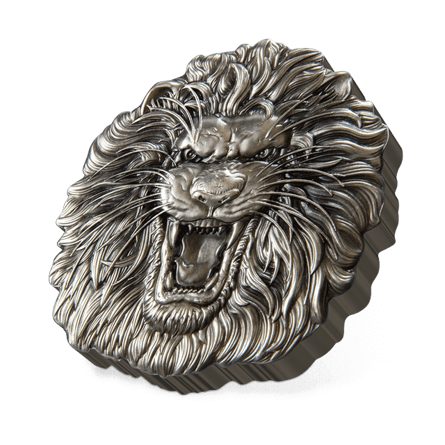 Fierce Nature - Lion 2oz Silver Coin - New Zealand Mint