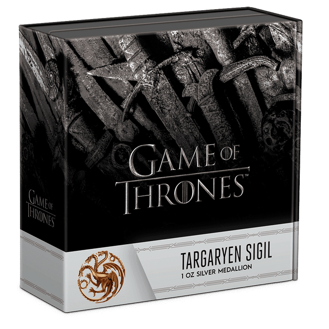 Game of Thrones™ - Targaryen Sigil 1oz Silver Medallion - New Zealand Mint