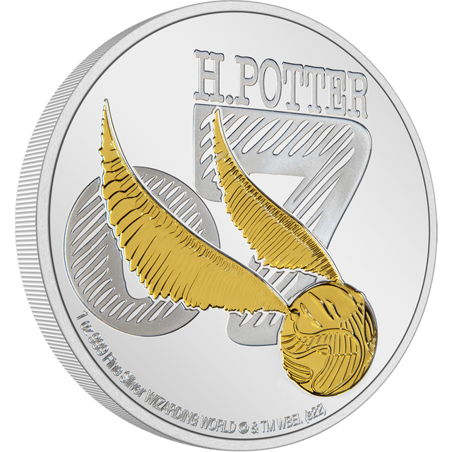 HARRY POTTER Classic - Golden Snitch™ 1oz Silver Coin - New Zealand Mint