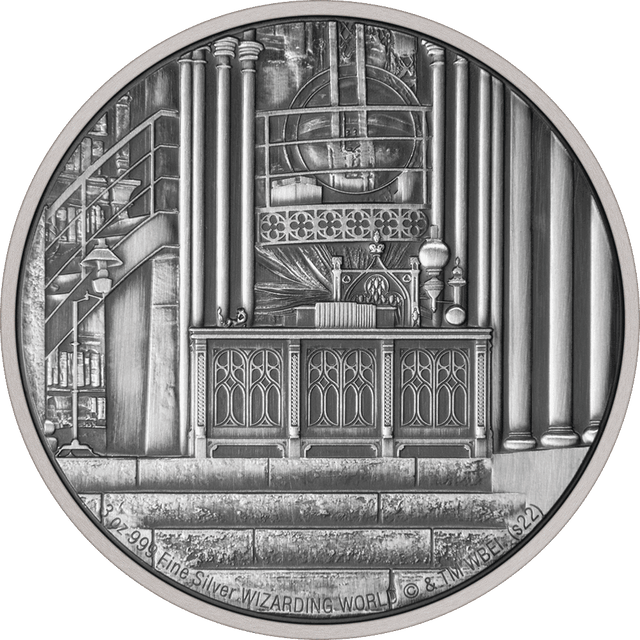 HOGWARTS™ - Dumbledore's Office 3oz Silver Coin - New Zealand Mint