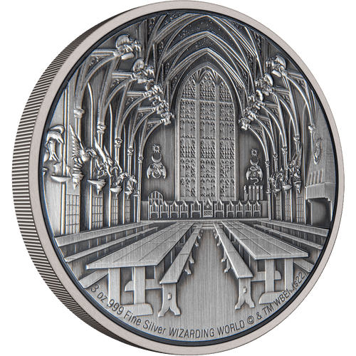 HOGWARTS™ - The Great Hall 3oz Silver Coin - New Zealand Mint