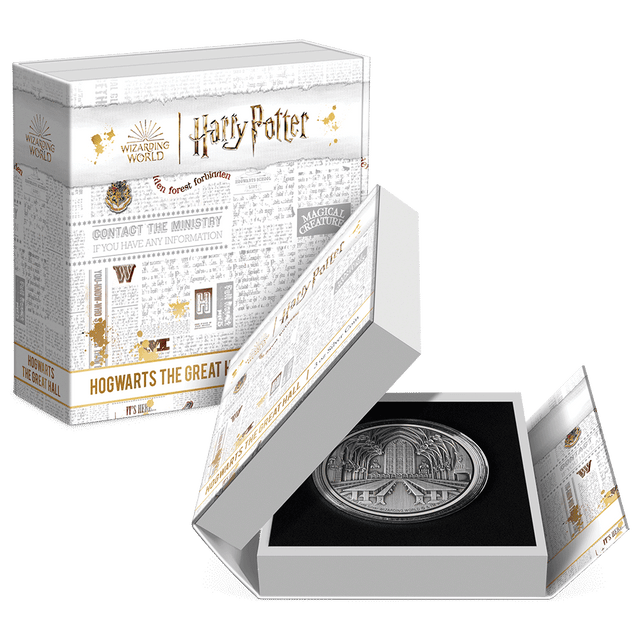 HOGWARTS™ - The Great Hall 3oz Silver Coin - New Zealand Mint