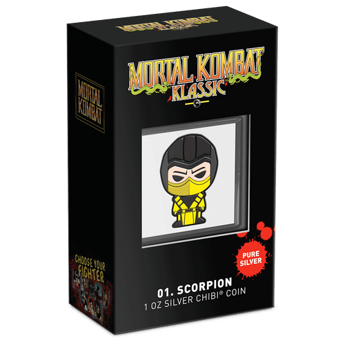 Mortal Kombat - Scorpion 1oz Silver Chibi® Coin - New Zealand Mint