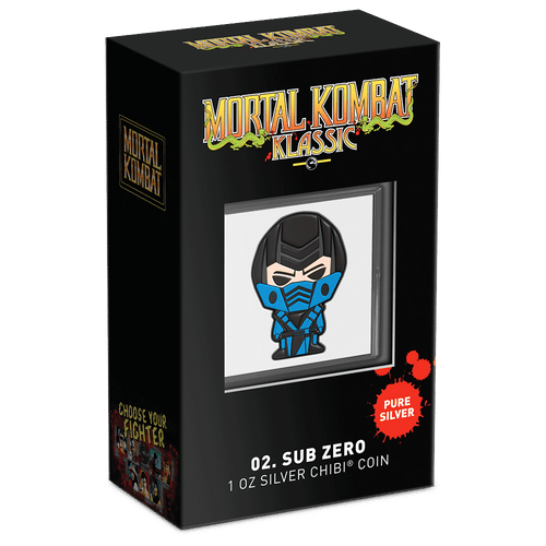 Mortal Kombat - Sub-Zero 1oz Silver Chibi® Coin - New Zealand Mint