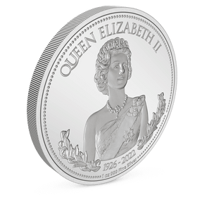 Queen Elizabeth II 1oz Silver Coin With Milled Edge Finish.