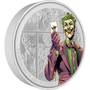 Made from a weighty 3oz of pure silver, the coin shows colourisation of the agent of chaos sporting an evil grin and holding his signature Joker card. The background includes detailed illustrations, capturing many of his feats in DC Comics.