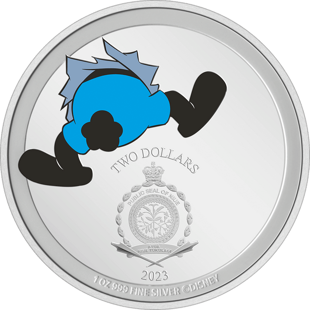 Disney 100 Years of Wonder – Oswald the Lucky Rabbit 1oz Silver Coin Public Seal of Niue Coat of Arms Obverse.