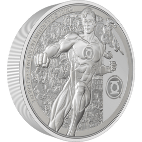 This impressive 3oz pure silver coin features GREEN LANTERN™ in a mighty stance. It also includes a detailed illustration of a comic montage, the Green Lantern symbol and further artwork of him ready to serve some intergalactic justice - New Zealand Mint. 