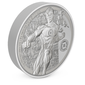 GREEN LANTERN™ Classic 3oz Silver Coin With Milled Edge Finish.
