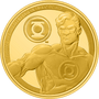 GREEN LANTERN™ Classic 1oz Gold Coin - Flat View. 