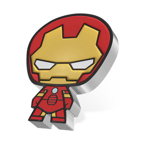 Marvel – Iron Man 1oz Silver Chibi® Coin with Smooth Edge Finish.