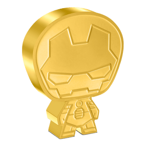 Marvel – Iron Man 1oz Silver Chibi® Coin Gilded Version.