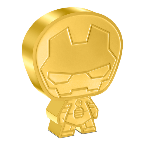 Marvel – Iron Man 1oz Silver Chibi® Coin Gilded Version.