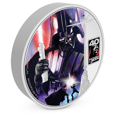 Star Wars™ Return of the Jedi 40th Anniversary 3oz Silver Coin With Milled Edge Finish
