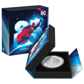 SUPERMAN™ 85th Anniversary 3oz Silver Coin Featuring with Custom Book-Style Packaging and Specifications. 