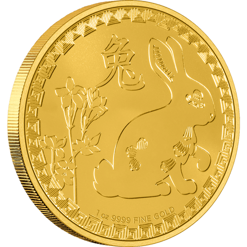 1oz Gold Bullion Coin Year of the Rabbit Niue 2023.