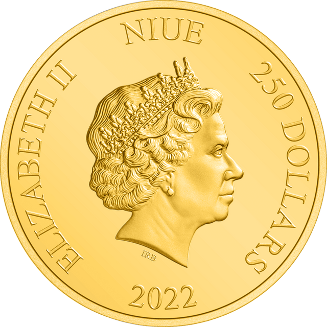 Ian Rank-Broadley Effigy of Queen Elizabeth II $2 Niue 2022 Obverse