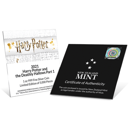 HARRY POTTER™ Movie Poster - Harry Potter and the Deathly Hallows Part 1™ 1oz Silver Coin - New Zealand Mint