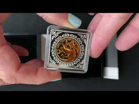 YouTube Unboxing of Game of Thrones™ - Targaryen Sigil 1oz Silver Medallion.