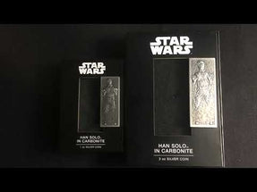 YouTube Unboxing of Han Solo™ in Carbonite 3oz Silver Coin.