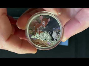 YouTube Unboxing of Disney Bambi 80th Anniversary – Bambi and Flower 1oz Silver Coin.
